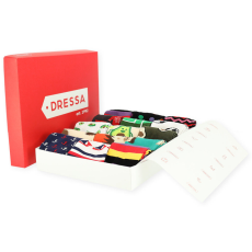  Dressa Socks pamut mintás férfi zokni szett - 15 pár