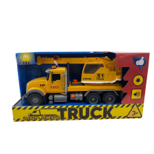 Dromader Truck teherautó hanggal - Sárga autópálya és játékautó