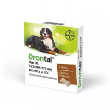  Drontal Plus 35kg felett Féreghajtó tabletta 2db/ doboz kutyáknak élősködő elleni készítmény kutyáknak