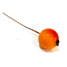  Drótos bogyó, narancs. Bogyó mérete: kb. 1,5 cm dekorációs kellék