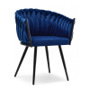 Dubai design velvet étkezőszék kék