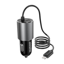 DUDAO Car charger Dudao R5ProL 1x USB, 3.4A + Lightning cable (grey) mobiltelefon kellék