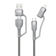 DUDAO L20XS USB-A/USB-C apa - USB-C/Lightning apa 2.0 Adat és töltőkábel - Szürke (1m) kábel és adapter