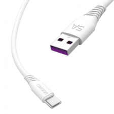 DUDAO L2T kábel USB / USB-C 5A 2m, fehér kábel és adapter