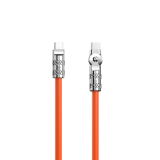 DUDAO Szögletes kábel USB - USB C 120W 1m 180° Dudao - narancssárga kábel és adapter