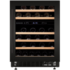 Dunavox DAUF-46.145DMB Flow beépíthető borhűtő matt fekete 46 palackos borhűtőgép