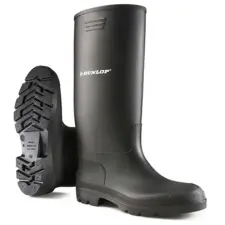  DUNLOP GAND955 Pricemastor 380PP fekete PVC munkacsizma 01 munkavédelmi cipő