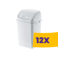 Dünya Billenőfedeles műanyag szemetes Fehér 35L (Karton - 12 db) szemetes