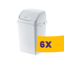 Dünya Billenőfedeles műanyag szemetes Fehér 50L (Karton - 6 db) szemetes