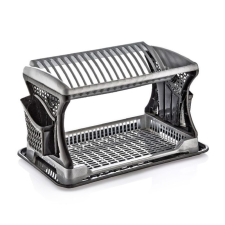 Dunya Plastik Edényszárító emeletes 47×30,2×27 cm Szürke konyhai eszköz