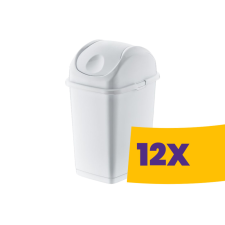 Dünya Slim billenőfedeles szemetes Fehér 18L (Karton - 12 db) szemetes