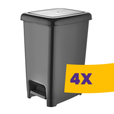 Dünya Slim pedálos szemetes Antracit 60L (Karton - 4 db) szemetes