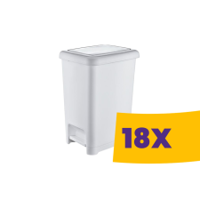 Dünya Slim pedálos szemetes Fehér 10L (Karton - 18 db) szemetes