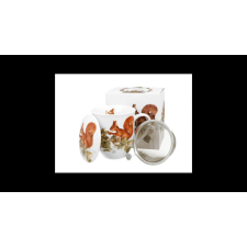 Duo Gift D.G.56532 Porcelánbögre tetővel, fémszűrővel, 400ml, dobozban, Squirrel bögrék, csészék