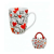 Duo Gift Macskás Porcelánbögre - Szív Minta - 350ml