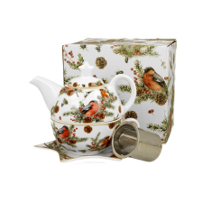 Duo Gift Porcelán egyszemélyes teázó szett 300ml, dobozban, Christmas Birds konyhai eszköz