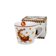 Duo Gift Porcelánbögre 610ml, dobozban, Santa on Sleigh konyhai eszköz