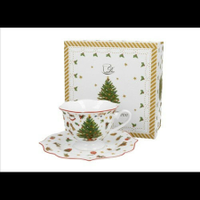Duo Gift Porceláncsésze+alj, 190ml, dobozban Christmas Tree bögrék, csészék