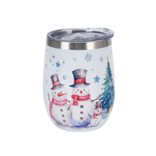 Duo Gift Rozsdamentes acél hőtartó pohár 330ml Hóember karácsonyi dekoráció