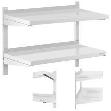  Dupla állítható fali catering polc STEEL 80 x 40 cm bútor