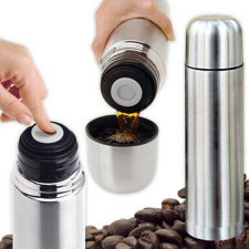  Duplafalú Termosz, INOX, nyitó/záró gombbal, 1000 ml termosz