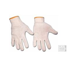  Duplaszálas munkavédelmi cérnakesztyű gumírozott mandzsettával XL(10) méret 1 pár