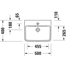  Dur.074350 00002 No.1 aláép.mosdó 50cm szaniter