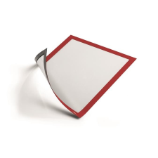 DURABLE Bemutató keret, A4, mágneses, DURABLE &quot;DURAFRAME® MAGNETIC&quot;, piros információs tábla, állvány