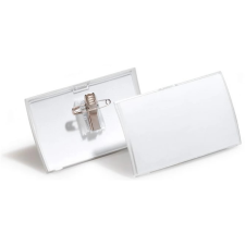 DURABLE Click Fold Névkitűző csíptetővel és tűvel PP 40x75 mm 25db névkitűző