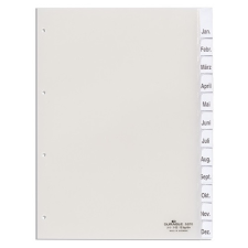 DURABLE Elválasztólap PP Durable A/4 1-12-ig áttetsző regiszter és tartozékai