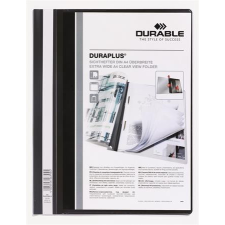 DURABLE Gyorsfűző, A4, széles, panorámás, DURABLE "DURAPLUS®", fekete lefűző