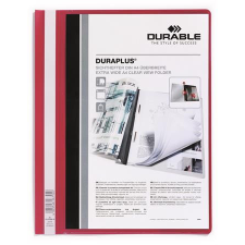 DURABLE Gyorsfűző, A4, széles, panorámás, DURABLE "DURAPLUS®", piros lefűző