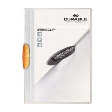 DURABLE Gyorsfűző, klipes, A4, DURABLE "Swingclip® 30", narancs lefűző