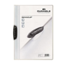 DURABLE Gyorsfűző, klipes, A4, DURABLE "Swingclip® 30", fekete irattartó