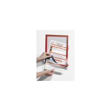DURABLE Infokeret A4, Durable Duraframe® piros információs tábla, állvány