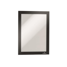 DURABLE Infokeret, A5, öntapadó háttal, mágneses előlappal, DURABLE &quot;DURAFRAME&quot;, ezüst-fekete információs tábla, állvány