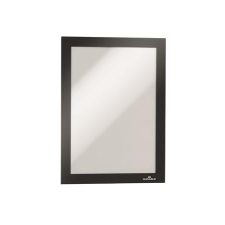 DURABLE Infokeret, A5, öntapadó háttal, mágneses előlappal, DURABLE &quot;DURAFRAME&quot;, ezüst-fekete információs tábla, állvány
