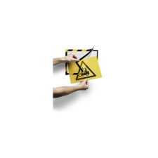 DURABLE Infokeret öntapadó A4, mágneses záródás DURABLE DURAFRAME® SECURITY, 2db/csomag, sárga/fekete információs tábla, állvány