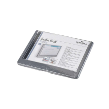 DURABLE Információs tábla 149x105,5mm, durable szürke információs tábla, állvány