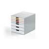 DURABLE Irattároló, műanyag, 7 fiókos, DURABLE " VARICOLOR® MIX 7", színes