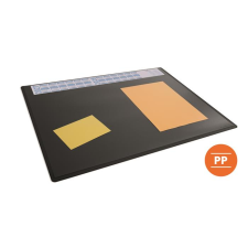 DURABLE Könyökalátét, 650x500 mm, éves naptárral, DURABLE, fekete iskolai kiegészítő