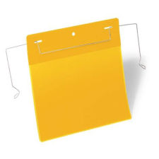 DURABLE Logisztikai zseb, A5, fekvő, DURABLE, dróttal, sárga információs tábla, állvány
