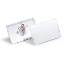 DURABLE Névkitűző, csíptetővel és tűvel, PP, 54x90 mm, DURABLE "Click Fold" névkitűző