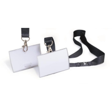 DURABLE Névkitűző, nyakbaakasztóval, 54x90 mm, DURABLE CLICK FOLD, áttetsző (DB821719) névkitűző