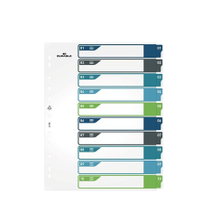 DURABLE Regiszter DURABLE műanyag A/4 maxi 1-10 színes regiszter és tartozékai
