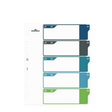 DURABLE Regiszter DURABLE műanyag A/4 maxi 1-5 színes regiszter és tartozékai