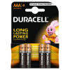 DURACELL Basic DL Alkáli mini Ceruzaelem AAA 4db (MN2400B4) (MN2400B4)
