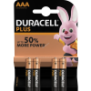 DURACELL elem Plus Power MN2400 LR03 AAA Micro 4db/csom. - Kiárusítás!