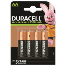 DURACELL Tölthető elem, AA ceruza, 4x2500 mAh, DURACELL tölthető elem