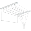 DuraHome mennyezeti, fehér 6 × 100 cm